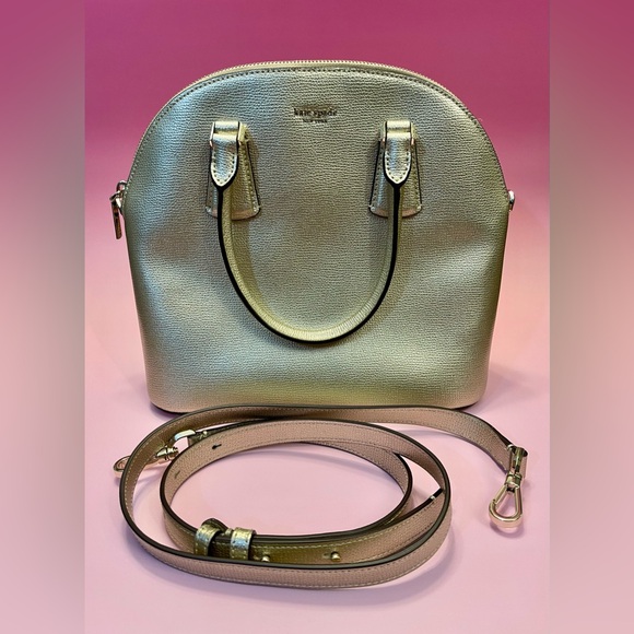 Kate Spade Sylvia Large Dome Satchel in Pale Gold (NWOT)